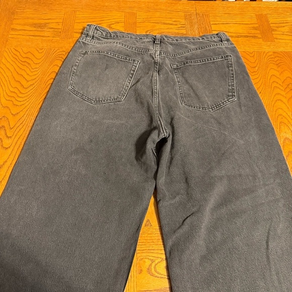 Reformation Cary High Rise Slouchy Wide Leg Jeans in Mineral Wash Black Sz 31 - Picture 11 of 14